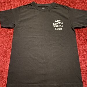 Anti Social Social Club Black Tee with White Logo 2 Fw19
